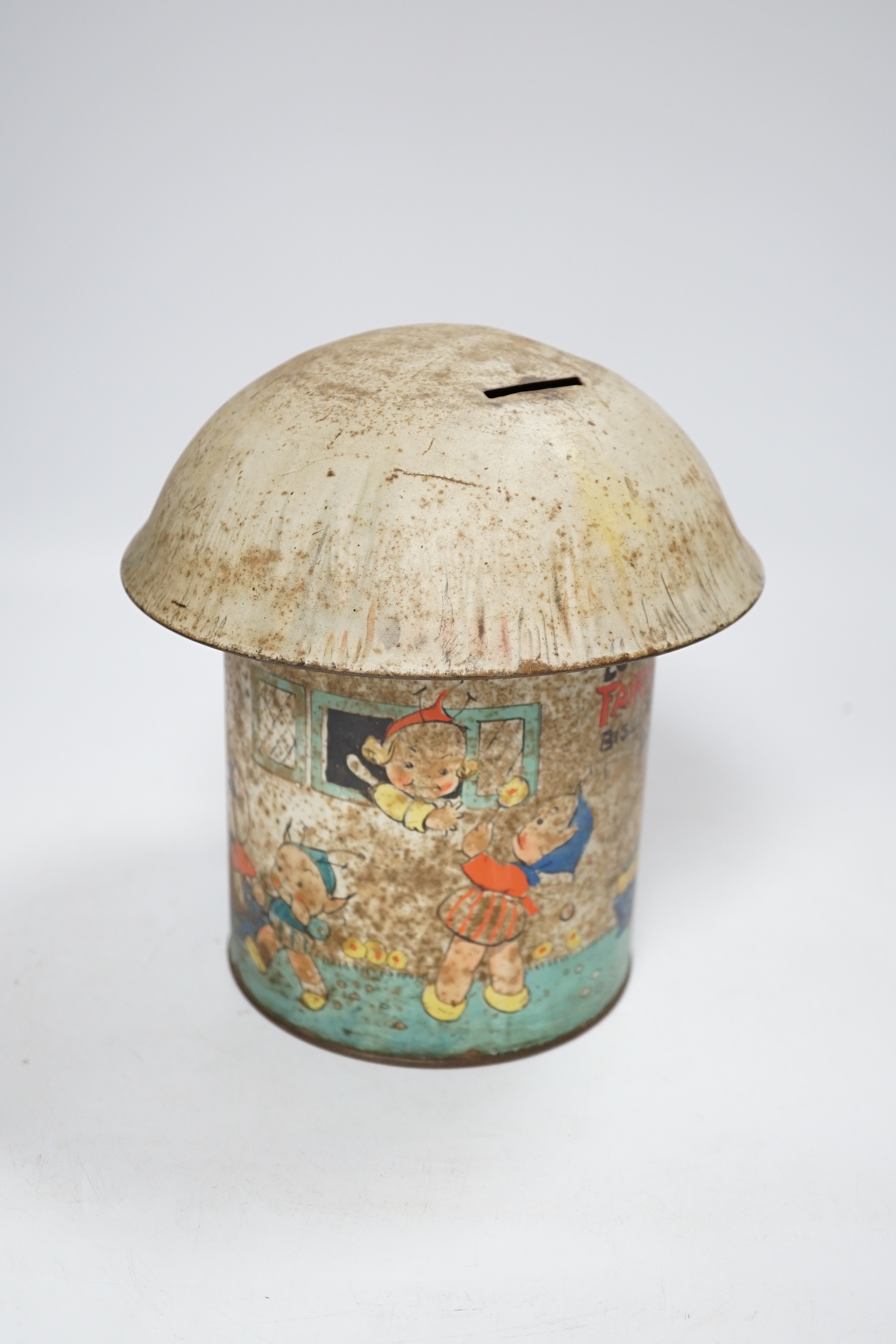 A Lucie Attwell 'mushroom' money box, 19cm
